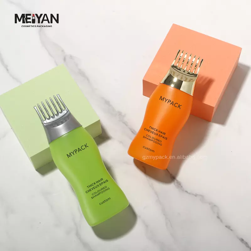 Luxury green shampoo bottle design wholesale